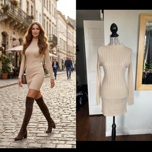 NWT Pretty Little Thing Rib Knit Mini Dress.